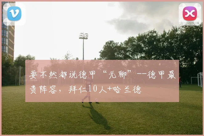 要不然都说德甲“无聊”--德甲最贵阵容，拜仁10人+哈兰德